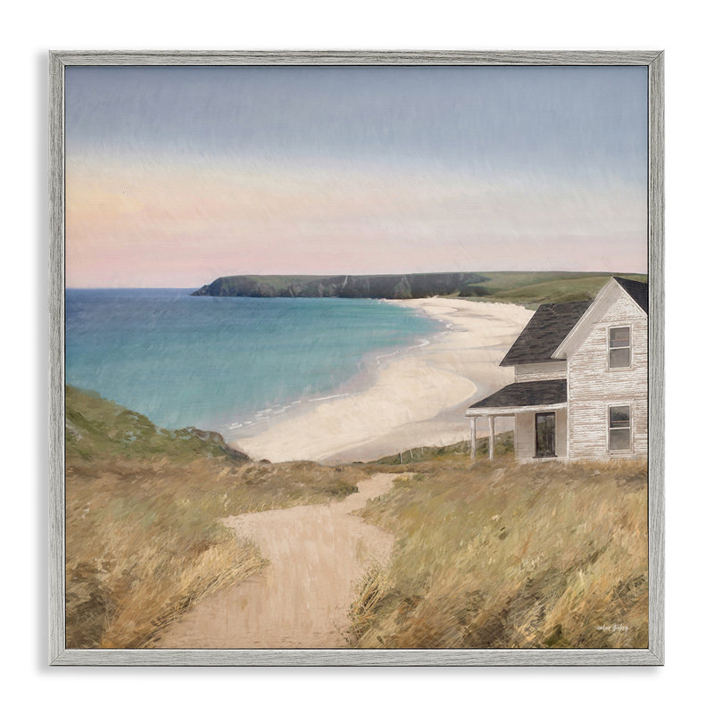  «Cottage Down By Shore», art de la giclée encadrée par Amber Sterling, Estampe numérique Farmhouse, H 12 po x l 12 po