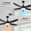 Ventilateur de plafond 42 po avec lumière DEL et télécommande