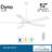 52" Dyno 5 - Blade Standard Ceiling Fan with Remote Control and Light Kit Included-14417774