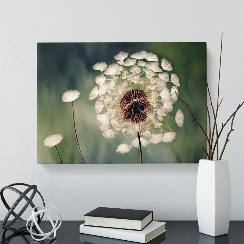 Fascinating Dandelion Flowers - Wrapped Canvas, 50cm H x 76cm W x 3cm D