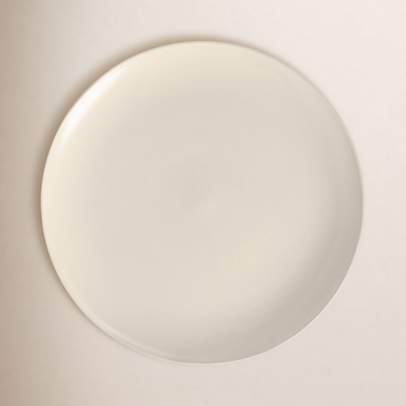 Over&Back Coupe Round Serving Platter, Ivory