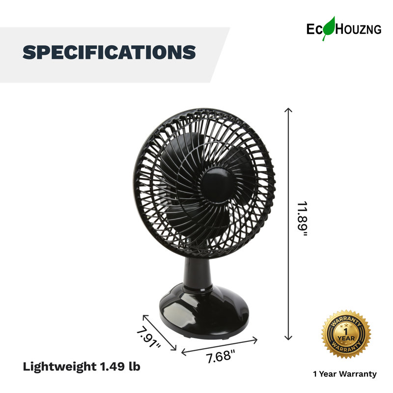 Ventilateur personnel à double usage 6 "Ecohouzng
