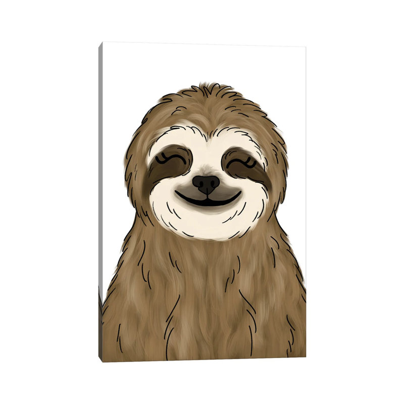 Sloth by Katie Bryant - Wrapped Canvas Painting, 20.32 cm H x 30.48 cm W