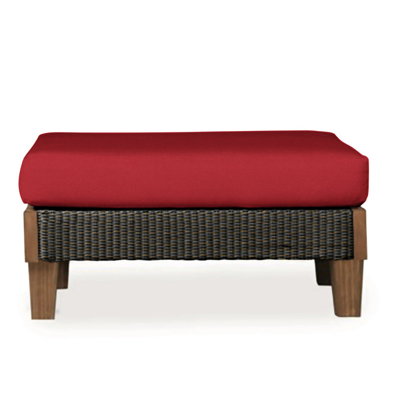 Catalina Outdoor Ottoman, Canvas Black Sunbrella® Canvas, Mink