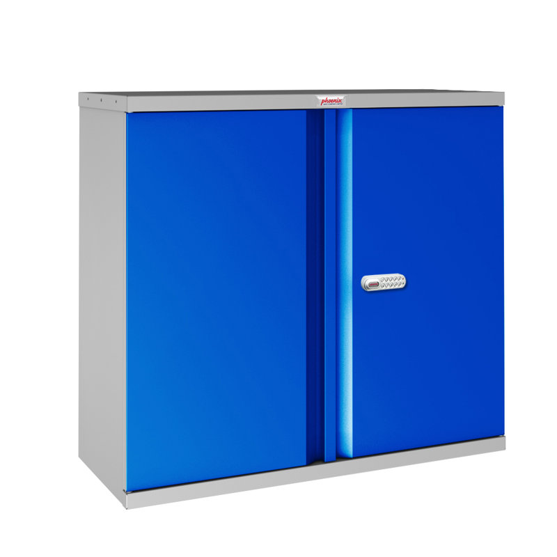 91.5cm Wide Steel File Cabinet, Blue