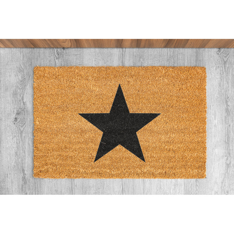 Black Star Coir Doormat 
