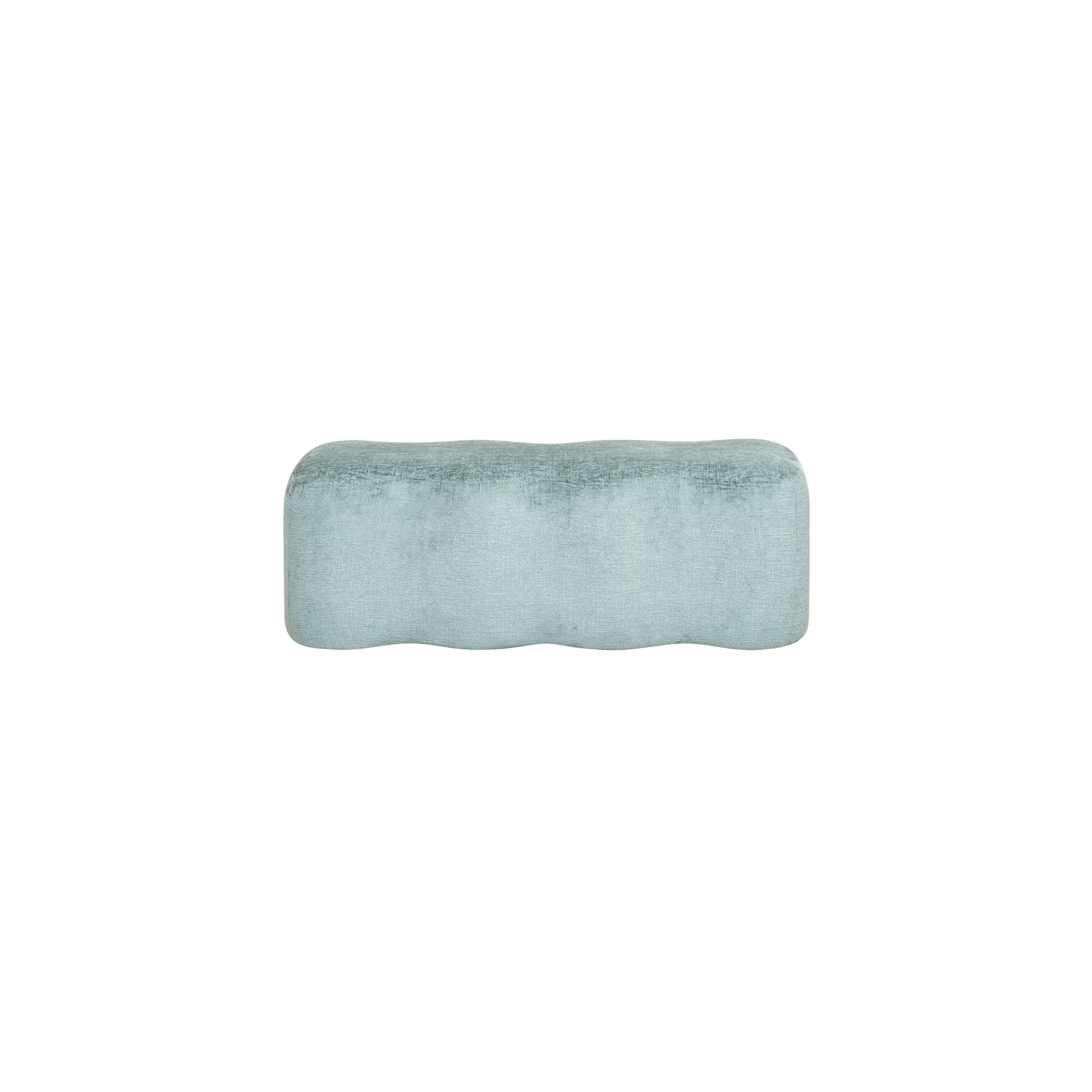Sellma Chenille Bench, Blue Chenille