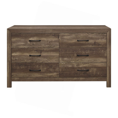 1Pc Dresser Black Handles Wooden Funiture Rustic Style