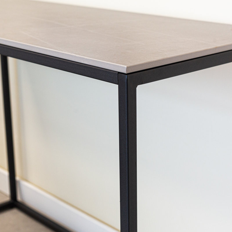 Kylematthew Stone Top Console Table, Grey