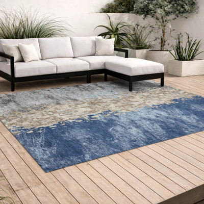 Tapis moderne Ceajay ACN3112 lavable à la machine pour intérieur et extérieur