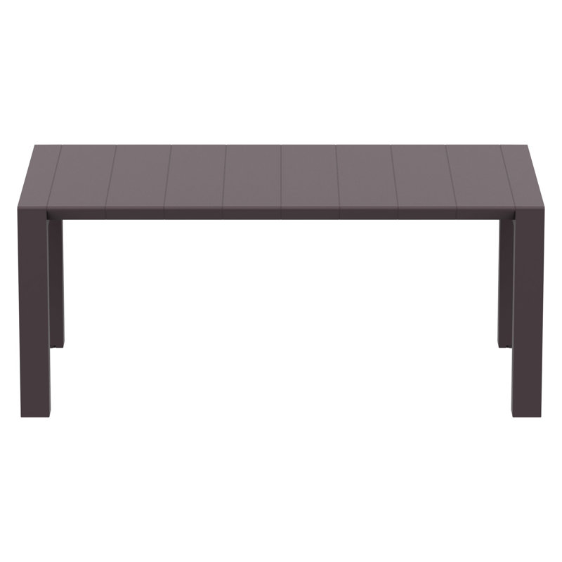 Farrah Rectangular Metal Outdoor Dining Table , in. W 39'' in. D, Rattan Brown, 39" W x 70" L x 29.5" H
