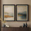 «Coastal Mist Horizon», bleu doux et sable - ensemble de 2 reproductions d'art encadrées de qualité supérieure sur papier 26 po x 36 po-260752425