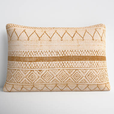 Lumbar Pillow Boho Throw Pillow With Tassels Spring Pillow 