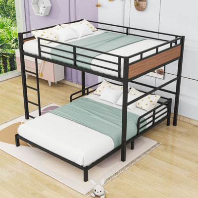 Metal Loft Bunk Bed With Security Fence