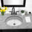 Nantucket Sinks 16.76'' Glazed White Ceramic Oval Bathroom Sink with Overflow