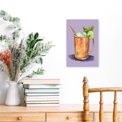 Art mural rétro rafraîchissant, plante côtière rétro