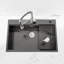 Évier de cuisine 36 po x 22 po en acier inoxydable noir, évier de station de travail sur pied simple avec planche à découper et accessoires
