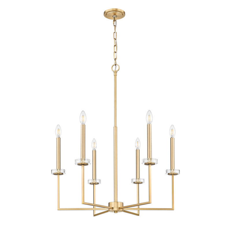 Gaultier 
Mordern Gold 6 Light Chandelier, Mordern Gold