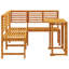  Garden Bench Set 3 Pcs Brown Solid Acacia Wood