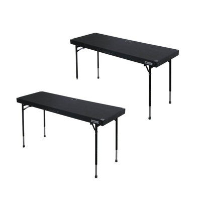 Rectangle 1 Person Flip Top 60 in. L Training Table and Chair Set with Casters and