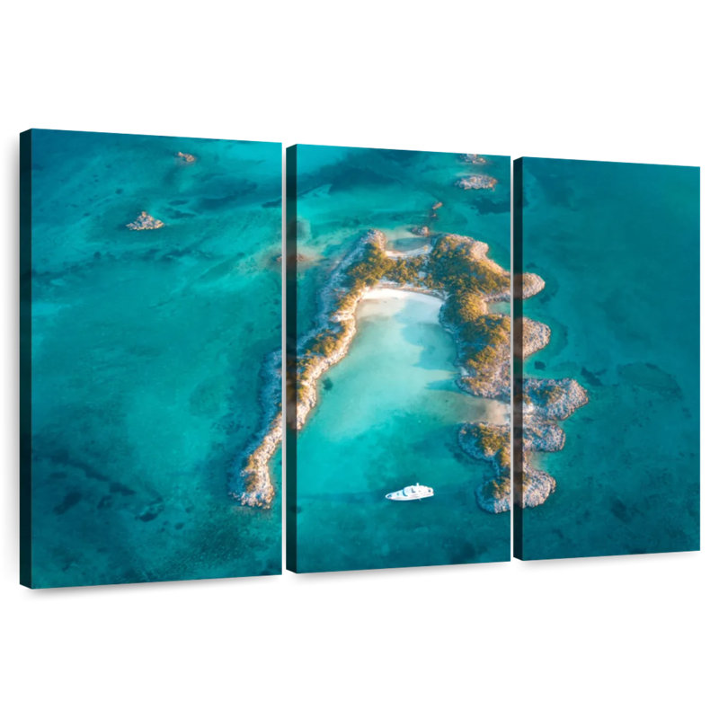 Gillard Bahamas Island Yacht, H 48 po x l 74 po