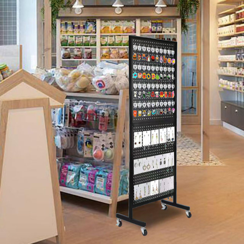 2'x 5' Standing Pegboard Display with T-Base, Pegboard Display Stand