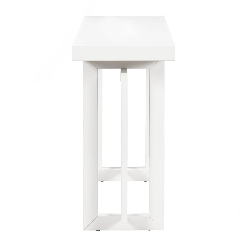 Console 59 "en bois massif, Blanc, Blanc