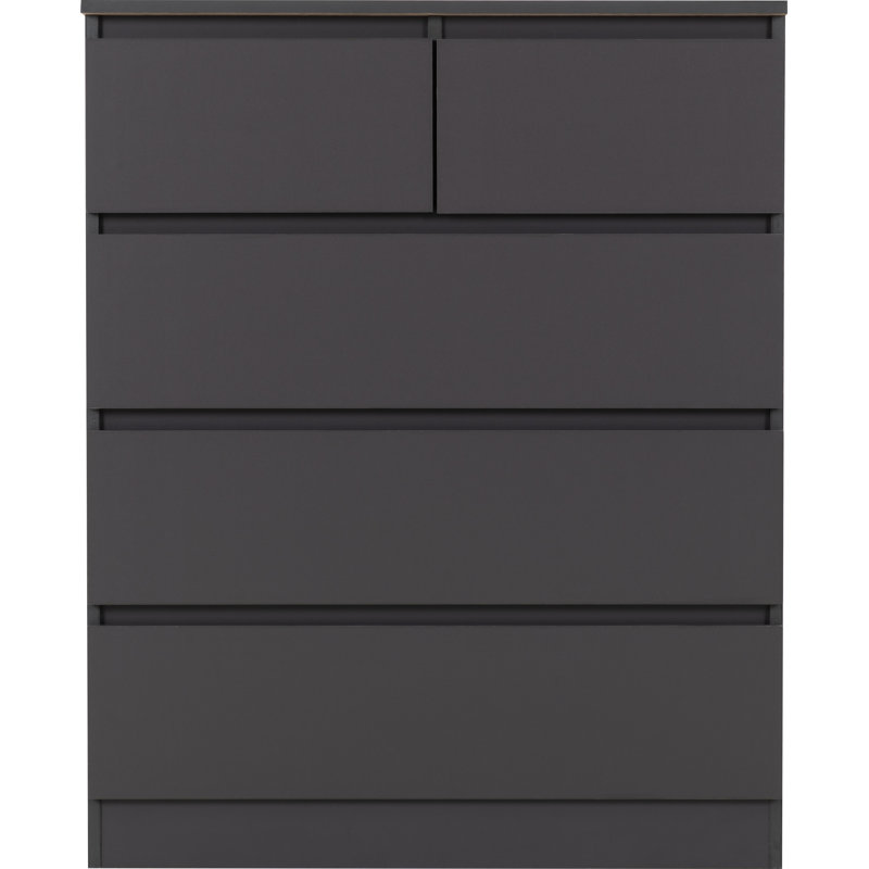 80cm W 5 - Drawer Chest of Drawers, Grey