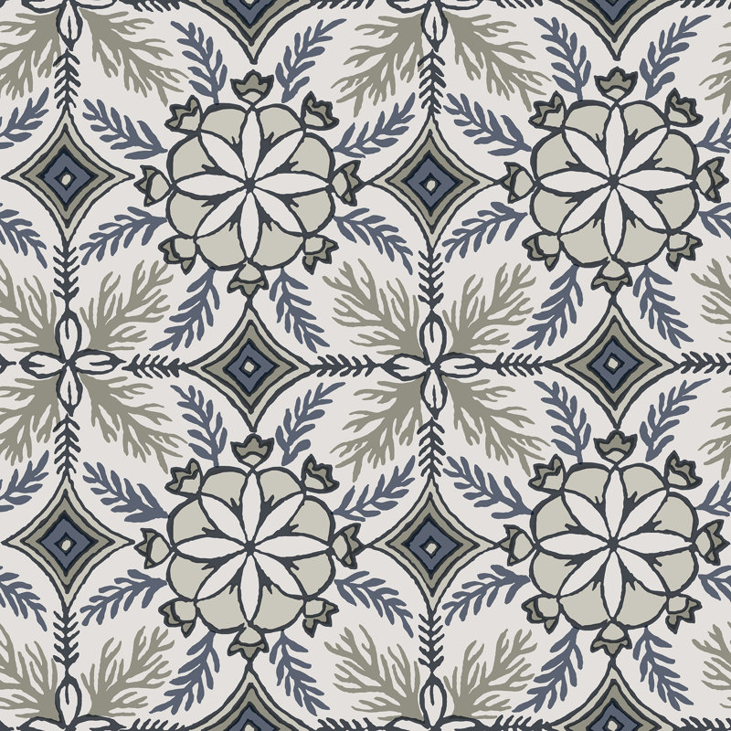 Morocco Wallpaper, Blue