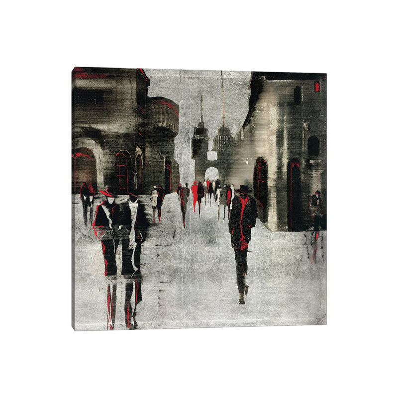City Scene II by Elena Radzetska - Wrapped Canvas Painting, 30.48 cm H x 30.48 cm W