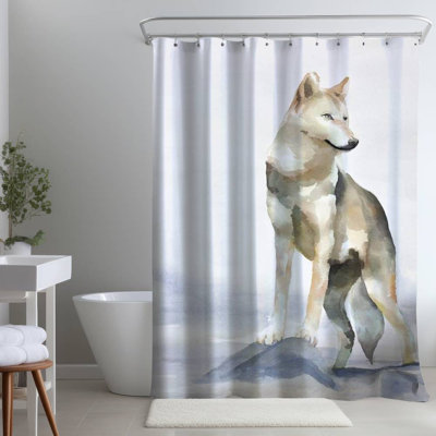 Camreon – Polyester Shower Curtain, Dye Sublimation Print, 71" W × 74" L