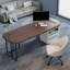 Bureau rectangulaire en bois massif noyer-925979718