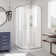 DreamLine Prime 36" x 76.75" Round Sliding Shower Enclosure with SlimLine Base
