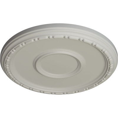 Endurathane Medea Ceiling Medallion, 16 1/2"OD x 1 1/2"P (Fits Canopies up to 5 1/2"), Hand-Painted Pot of Cream Finish