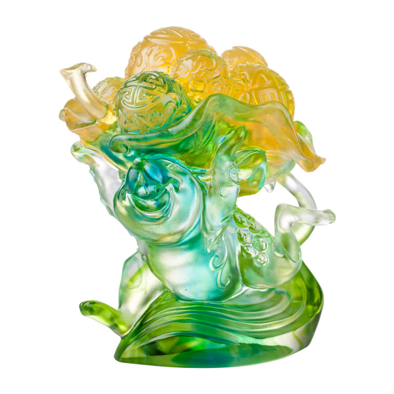 Figurine de souris Une livraison prometteuse, Ambre / vert bleuâtre