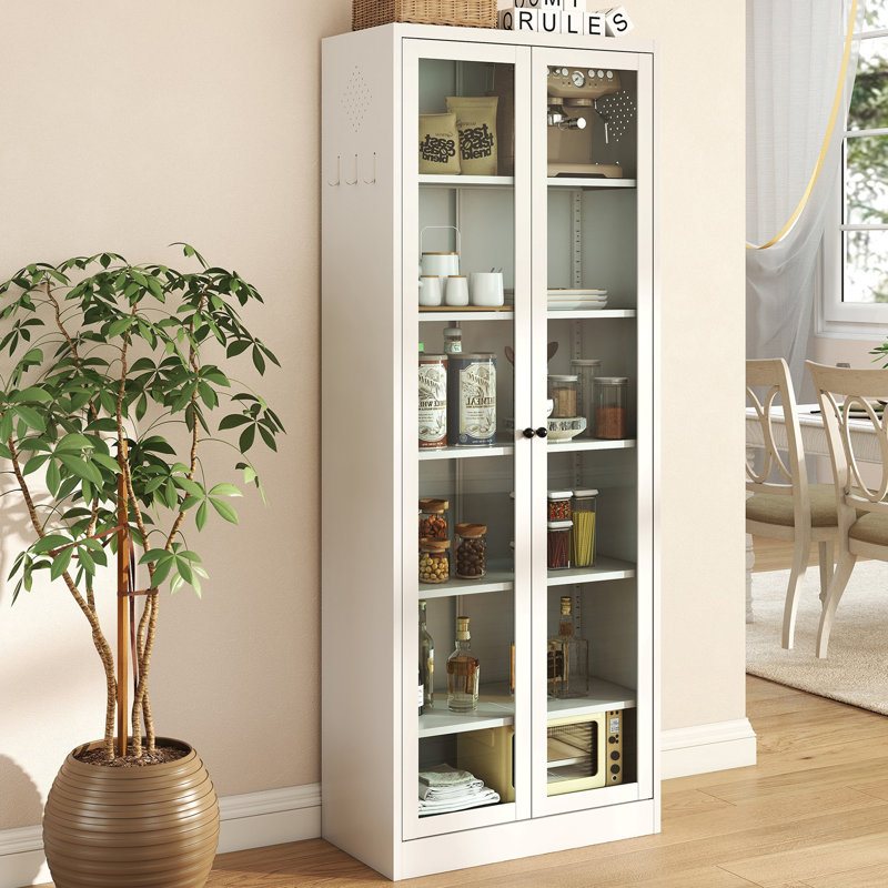 61" Kitchen Pantry Cabinet With Adjustable Shelves