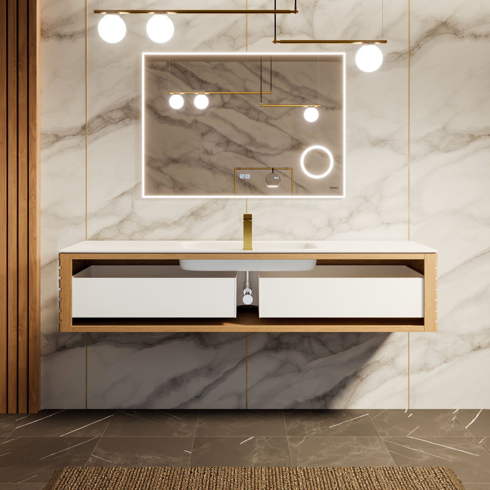 Kambri 55.12 " Single Bathroom Vanity