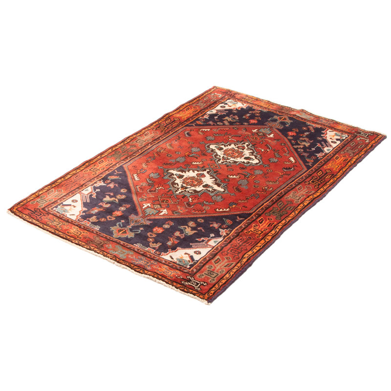 Tapis rouge Anadol fait à la main de conception unique 4 pi 4 po x 6 pi 5 po