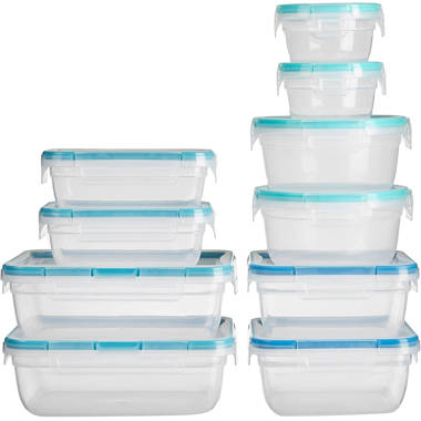 Prep & Savour Cassy One-Handed Airtight Plastic 8 Container Food