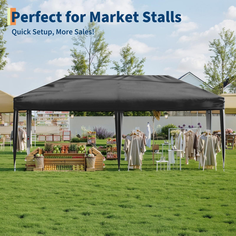 Pop Up Canopy Tent Outdoor Canopy with No Removable Sidewall One-Person Set Up Heavy Duty Commercial Instant Tent Shelter
