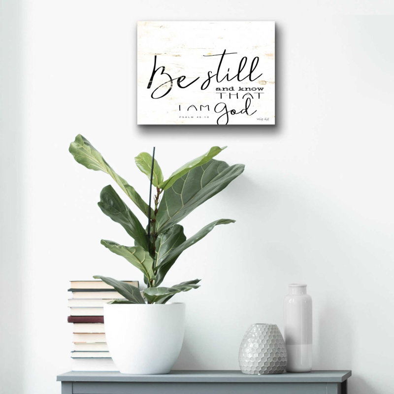 «Be Still and Know That I Am God» par Cindy Jacobs, art mural en verre acrylique, H 12 po x l 16 po x P 0,13 po