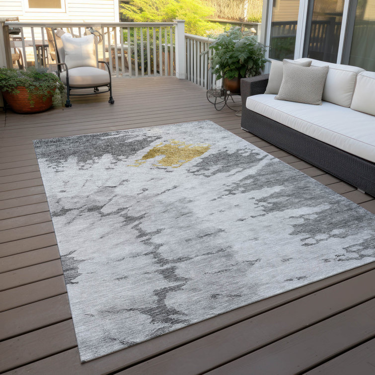 Melania Washable Abstract Indoor / Outdoor Rug