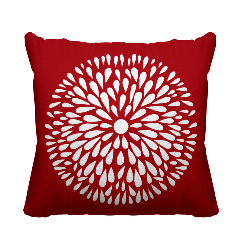 Coussin Pheobe, 17 po x 17 po, Rouge, Carré