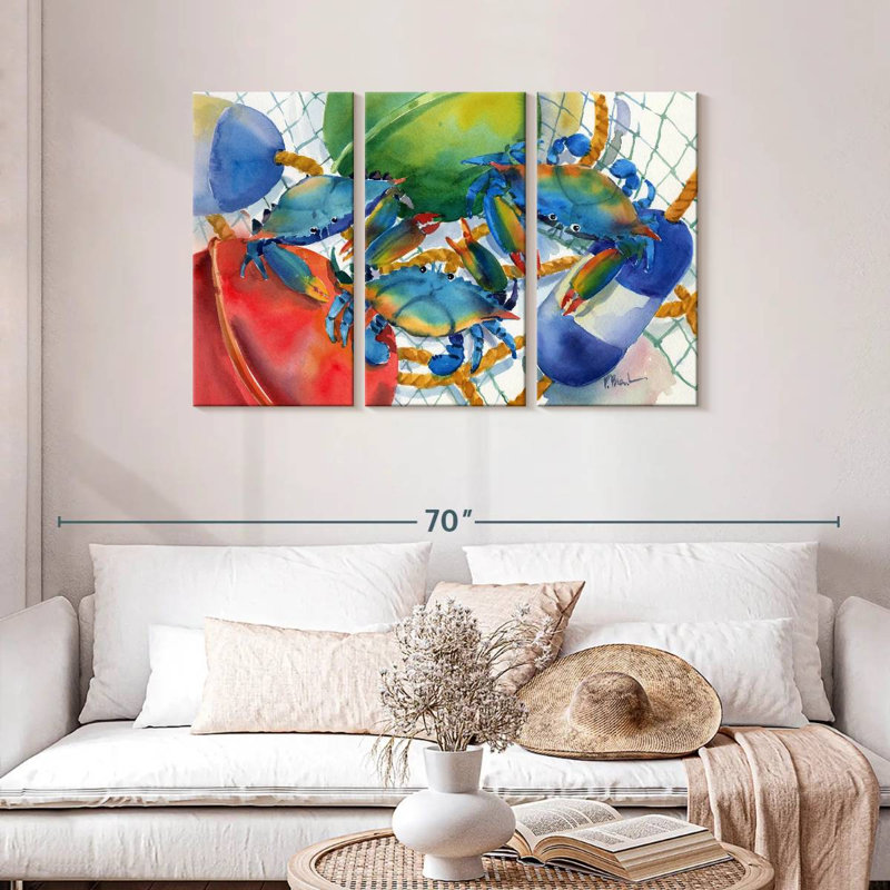 Brampt Crabs And Floats, 28" H x 45" W