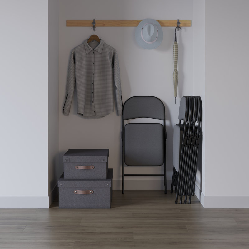 Padded Fabric Padded Folding Chair, Grey