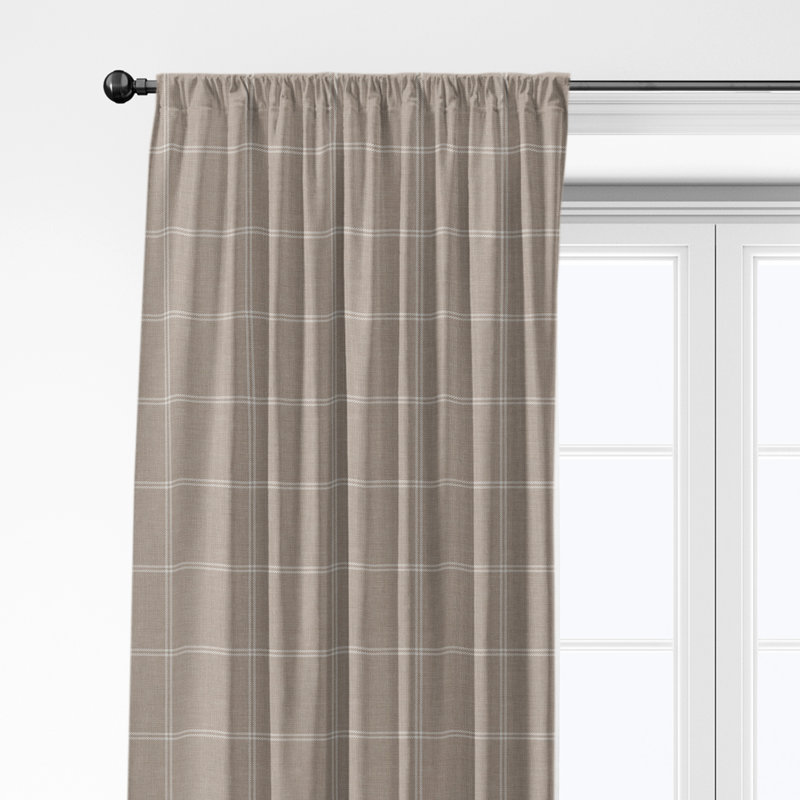 Ensemble de 2 rideaux en coton naturel Shay, L 50 po x L 132 po