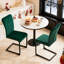 Culain Modern Velvet/Suede Upholstered Cantilever Dining Chair-841117032-870999595