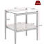 Table de bout moderne en verre trempé de 20,63 po de hauteur et table fonctionnelle de 15,36 po de hauteur avec finition élégante