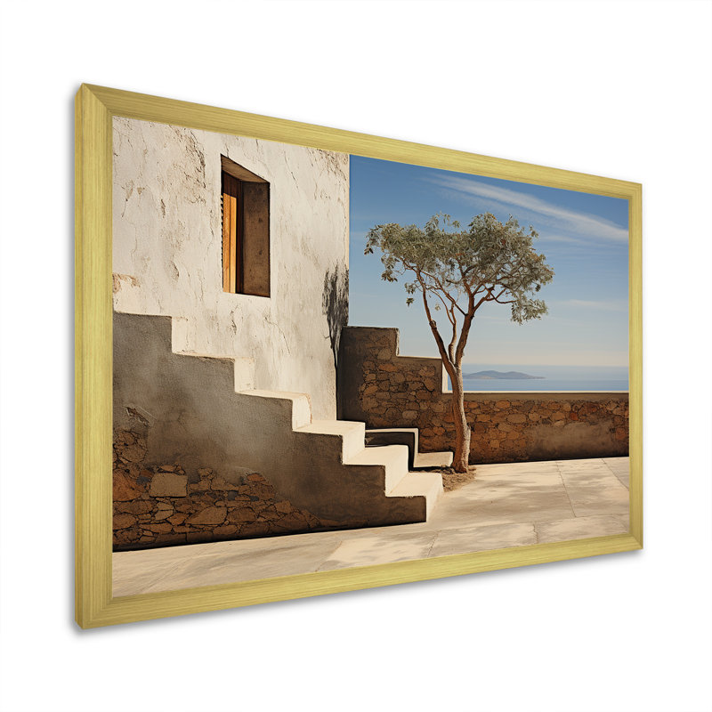 Entrepôt de minimalisme, impression sur toile, Cadre doré simple, H 34 po x l 44 po x P 1,5 po