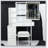 Compact Vanity Table Set With LED Mirror, Power Station, Hair Dryer Bracket, And Padded Stool For Small Bedrooms-1424777430